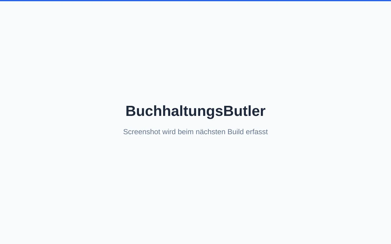 Screenshot: BuchhaltungsButler Landing Page