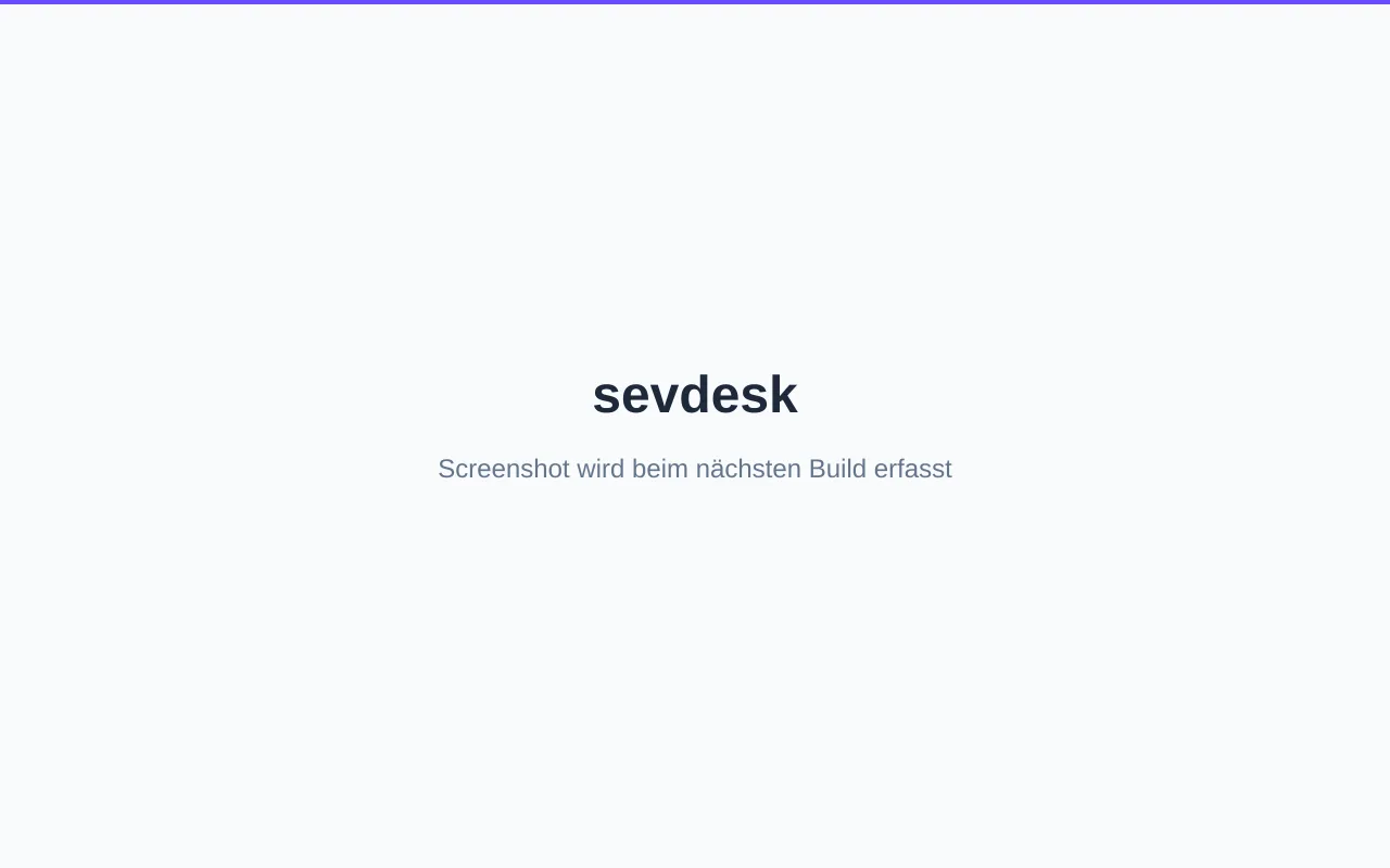 Screenshot: sevdesk Landing Page